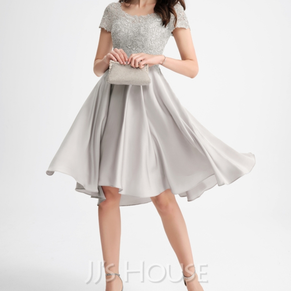 JJs House Purple Lace A-Line Dress